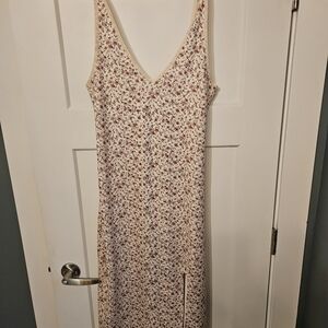 Joyfolie Floral Midi Dress - Cream and Pink